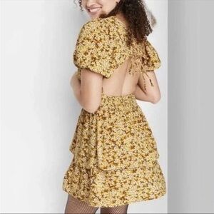 Floral Open-Back Dress